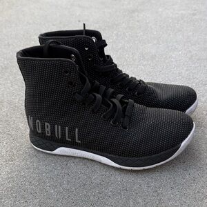 NOBULL Men’s Black High-Top Sneakers with White Sole